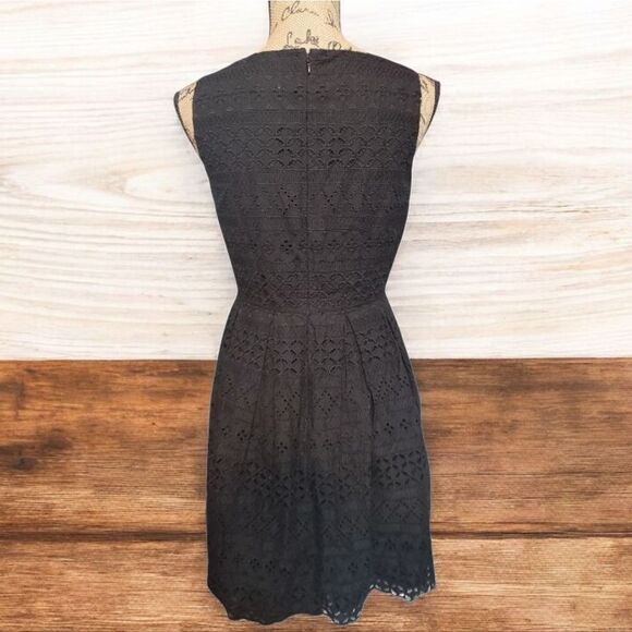 LOFT Black A-Line Midi Dress Sleeveless V-Neck Size 2 NWT - Picture 2 of 6